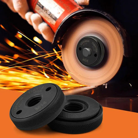 2 Pack M14 And 5/8-11 Thread Angle Grinder Flange Nuts With Quick Release Locking Nut For Angle Grinders Metal Grinder