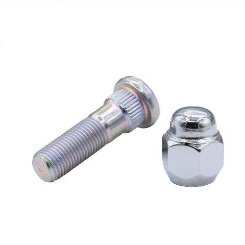 Plug And Play Wheel Hub Bolt Stud Nut Set M12 X 1.25 Thread with chrome nut and bolt for Subaru vehicles.