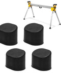 Beefed-Up Heavy Duty Miter Saw Stand Feet Replacement For DWX Series With Rubber Foot Pads, 4 pack visible next to miter stand