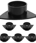 Capsule Machine Gasket Rings Set Six Pcs Plastic Replacement Parts With High Precision For Prize Capsule And Vending Machines Easy Install And Quick Fix For Coin Operated Machines, black plastic set