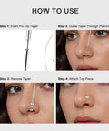 How to use 6 Piece Piercing Ball Grabber Kit Pro Grade Stainless Steel Piercing Tools for nose jewelry application