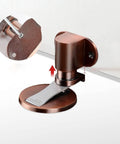 Hidden Modern Door Stops Made Of Red Bronze Stainless Steel Magnetic Holders That Slam Proof Doors And Protect Walls In Homes Offices Apartments Perfect For Your Room Decor With Strong Magnet Catch, showcasing red bronze door stop with magnetic base.