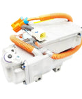 Rugged Electric AC Compressor Compatible With Byd Qin EV Cooling Pump BC28A 409V showing heavy housing and wiring setup for peak summer use.
