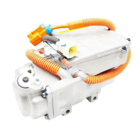 Rugged Electric AC Compressor Compatible With Byd Qin EV Cooling Pump BC28A 409V showing heavy housing and wiring setup for peak summer use.
