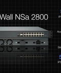 Straight Up Heavy Lifter Eight Gbps Next Gen Firewall Appliance Hardware Unit, rack-mountable with 16 ports and IPsec VPN capabilities.