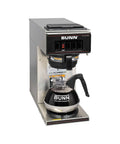 Pourover Coffee Brewer With One Warmer Pro Grade Commercial Coffee Maker In Stainless Steel Silver Finish VP17-1SS Standard Capacity