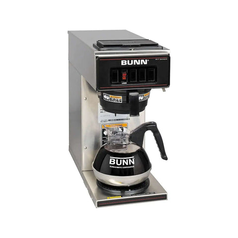 Pourover Coffee Brewer With One Warmer Pro Grade Commercial Coffee Maker In Stainless Steel Silver Finish VP17-1SS Standard Capacity