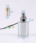 Heavy Duty 12V 24V Air Horn Solenoid Valve With Chrome Plated Metal Housing 1/4 Inch NPT 150 PSI Output For Trucks And Train Horn Systems DC Power Built To Last High Flow Fits 12V And 24V Electrical Setups.