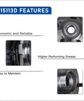 Close-up of Pair Front Wheel Bearing And Hub Assembly For 2006 2007 2008 Dodge Ram 1500 With ABS 5 Lug OE Replacement