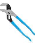 Tongue And Groove Pliers 415 With Smooth Jaw Non Marring Grip High Carbon Steel 10 Inch, blue non slip handles, side view