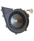 Preowned Drum Washing Machine Dryer Fan Flange FJ3922 Replacement Component 17438100009245 for Front Load Laundry Machines Easy Install Budget Friendly Fix for Home Repair and Maintenance, black plastic fan housing with connector