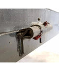 Close-up of Weld On Butterfly Ramp Hinge With Grease Fitting For Cargo Trailers, Heavy Duty Raw Steel, 1,000 Lb Capacity