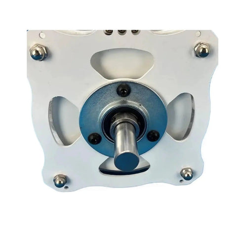 Heavy-Duty 1000W DIY Disc Permanent Magnet Coreless Generator Steel Plate Kit showing rear view with shaft and bolts.