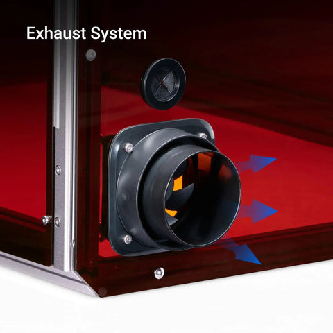 Kick-Ass 3D Printer Enclosure With Heavy Duty Blower To Sweep Fumes And Particulates Out vent and exhaust system components