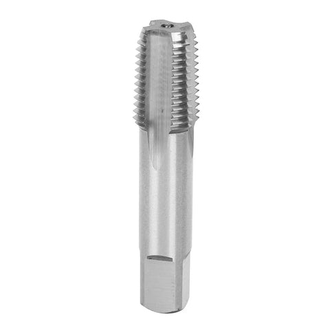1/4-18 High Hardness HSS Tap For Stainless Steel, Cast Iron, Alloy Steel And Carbon Steel - Pro Grade, Heavy Duty Manual Threading Tool For Precise Metalworking And Hardware Repair, front view