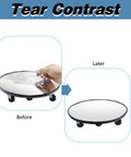 12 Inch LED Lighted Rolling Inspection Mirror With Wheels Handy Under Vehicle Mirror tear contrast demonstration