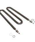 Heavy Duty W Shape Finned Heating Element For Industrial Electric Air Heater 220V 2.5KW SUS304 Stainless Steel with attached fittings.