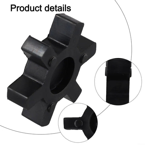Top Tier L110 Flexible Rubber Spider Insert For L Jaw Coupling, black urethane, 83.6mm diameter, close-up view showing product details.