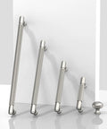 Knurled Satin Nickel Cabinet Pulls 4 Inch 102mm, 10 Pack, Brushed Finish Kitchen Cabinet Handles displayed on white board