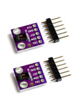 Image of two MAX30102 Low Power Heart Rate And SpO2 Sensor Breakout Boards with connectors, for Arduino and ESP32 projects.