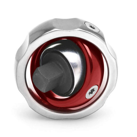 Three Eighths Inch Drive 72 Tooth Gimbal Ratchet with anodized aluminum finish, showing dual-plane head for tight spots.