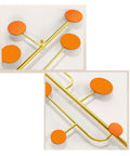 Hella Sturdy Wall Mount Coat Rack With Creative Cloak Hooks For Entryway Organization Decorative hanging coat rack with orange hooks.