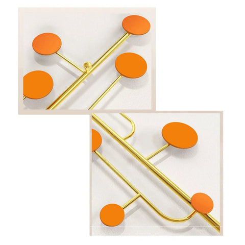 Hella Sturdy Wall Mount Coat Rack With Creative Cloak Hooks For Entryway Organization Decorative hanging coat rack with orange hooks.