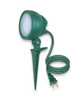 OSKOS Outdoor LED Christmas Waterproof Floodlight, 4.8W LED Waterproof Color Stake Light for Holiday Decoration, Yard, Garden, 4FT Extension Cord, UL Listed, green stake light with adjustable lamp holder.