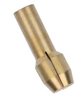 10 Pieces Brass Collets Set For Drills And Grinders 0.5 To 3.2mm Clamping Range 4.3mm Shank single brass collet close-up