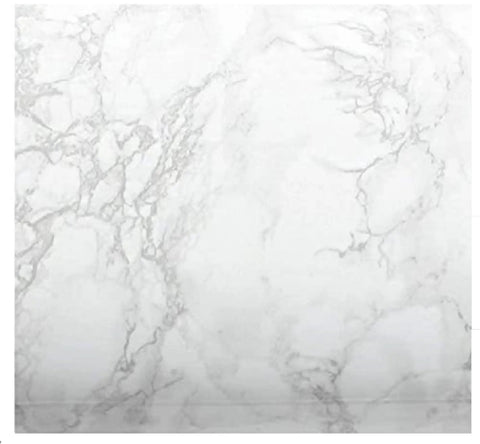 White Marble Peel And Stick Countertop Vinyl Laminate Cover Self Adhesive Waterproof Durable 36x72 Inch Roll for kitchen use