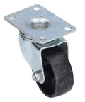Heavy Duty 3 Inch Swivel Caster Wheel Pair Dual Bearing Cast Iron Housing Industrial Rubber Tread for carts and trolleys.