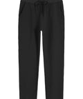 Women's Cotton Sweatpants With Pockets In Black, Cozy Lounge Pants With Elastic Drawstring Waist, Comfortable For 3X To 4X Plus Sizes