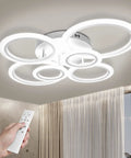 Modern LED Ceiling Light With Adjustable Tri-Color 3000K 4000K 6500K, Remote Control, Ultra Bright 4800 Lumens installed in room