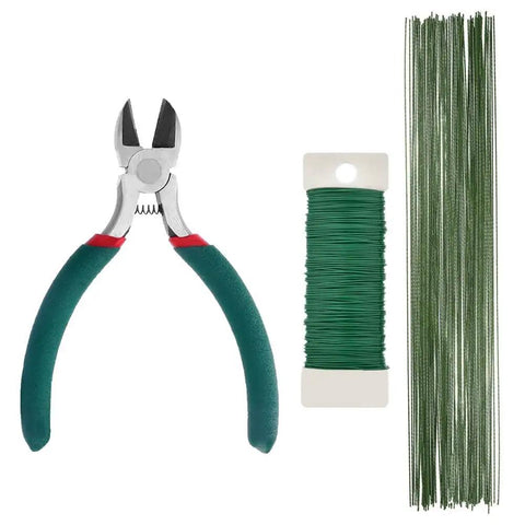 Must Have All In One Floral Tape And Wire Toolkit For DIY Bouquets And Arrangements With wire cutter, paddle wire, and stem wires