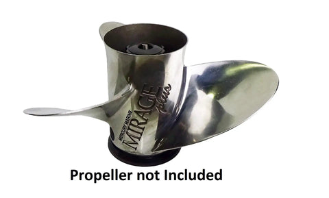 Universal Propeller Mount Kit For Stern Drives And Large Outboard Propellers Black Prop Storage System With Mount Plate Knob Bolts And Hardware Easy Install DIY Friendly Back Up Spare Prop Storage For Boats mounted on stainless prop, propeller not included