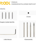 10 Piece Engraver Bits Set With Diamond Point And Tungsten Carbide Steel Bits And Spare Parts For Engraving Tool Compatible With Most Rotary Tools One Eighth Inch Shank High Hardness Durable For Clean Precise Engraving