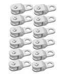 12 Pack Rope Pulley Block With Swivel Bearing For 6 Millimeter Rope And Cable Aluminum Coated Zinc Wear Resistant Wheel Heavy Duty Utility Lift Pulley For Home Diy Projects And Load Handling, 12 units