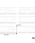 Premium Acrylic Letter And Number Router Templates Pack Of Six Hella Durable Woodcarving Stencils With Punctuation Marks Totally Legit For Any Diy Project Or Custom Engraving Job Measuring Roughly 7By2 Inches, showing clear stencils with numbers and letters.