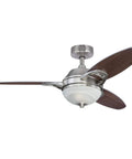 Arcadia 46 Inch White Indoor Ceiling Fan With Dimmable LED Light Kit Frosted White Alabaster Glass Remote Control Included Reversible Light Maple And White Blades For Big Rooms Up To 225 Square Feet