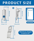 Heavy Duty Stainless Steel Electrical Box Latch Built Like A Tank For Indoor And Outdoor Cabinets Rust Resistant Surface Mount security lock dimensions diagram.