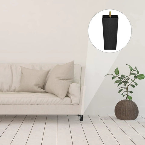 Room with sofa featuring 8 Pack 5.7 Inch Plastic Furniture Legs For Sofas Chairs Cabinets Dressers And Beds Square Tapered Feet