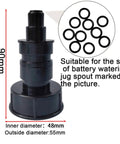 10 Piece Golf Cart Battery Water Filler Bottle Seal Ring Kit With Tool For Replacing Lost Or Broken Rubber Gasket On Jug Spout