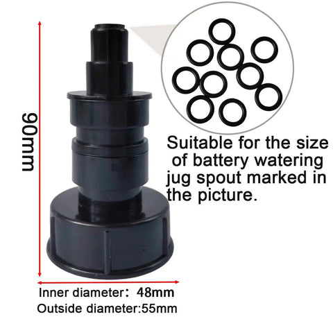10 Piece Golf Cart Battery Water Filler Bottle Seal Ring Kit With Tool For Replacing Lost Or Broken Rubber Gasket On Jug Spout