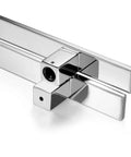 24 Inch Solid Stainless Steel Push Pull Door Handle Set With Heavy Duty Commercial Grade 304 Standoffs Ideal For Barn Doors And Glass Panels close-up