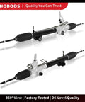 Hydraulic Power Steering Rack And Pinion Assembly For Dodge Dakota 2005 2010 And Mitsubishi Raider 2006 2009 Direct Bolt On Fit Left Hand Drive Only Leak Proof New Unit Ref 97 2143 shown in two angles, highlighting structure and components.