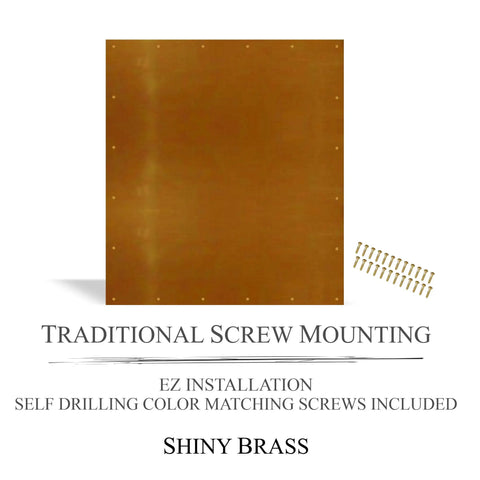 Badass Door Armor Plate In Shiny Brass Finish 30x34 Inch Screw Mount Build Rock Solid Anodized Aluminum Rustproof Corrosion Resistant Top Tier Entryway Upgrade Legit Durability Guaranteed