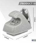 Gray ABS Sun Visor Clip Retainer Replacement For Car Interior Two Pack with dimensions for Cruze 2011-2016, Sonic 2012-2020.