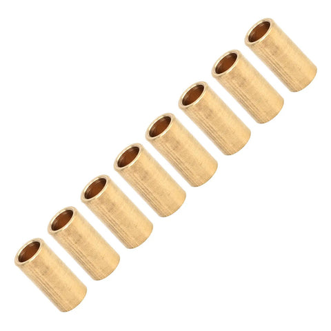 8 Pcs Bronze Bushing Copper Sleeve Wear Resistant High Load Capacity For Electrical Equipment Household Equipment Printing Machinery And Machine Tools No Lubrication Required For High Speed Sliding