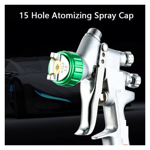 Cordless Mini Airbrush Paint Sprayer With 1.0 And 1.2 Mm Tips For Slick Auto Detailing And Diy Hustle showing 15 hole atomizing spray cap.