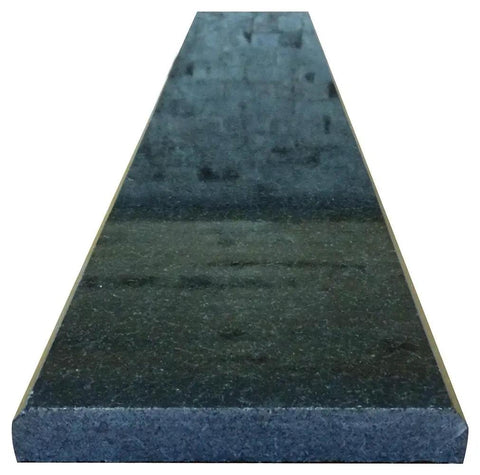 Absolute Black Granite Doorway Threshold Tile With Marble Saddle Polished Finish For Floor Transitions And Window Sills, 4x36 in, 3/4 in thick